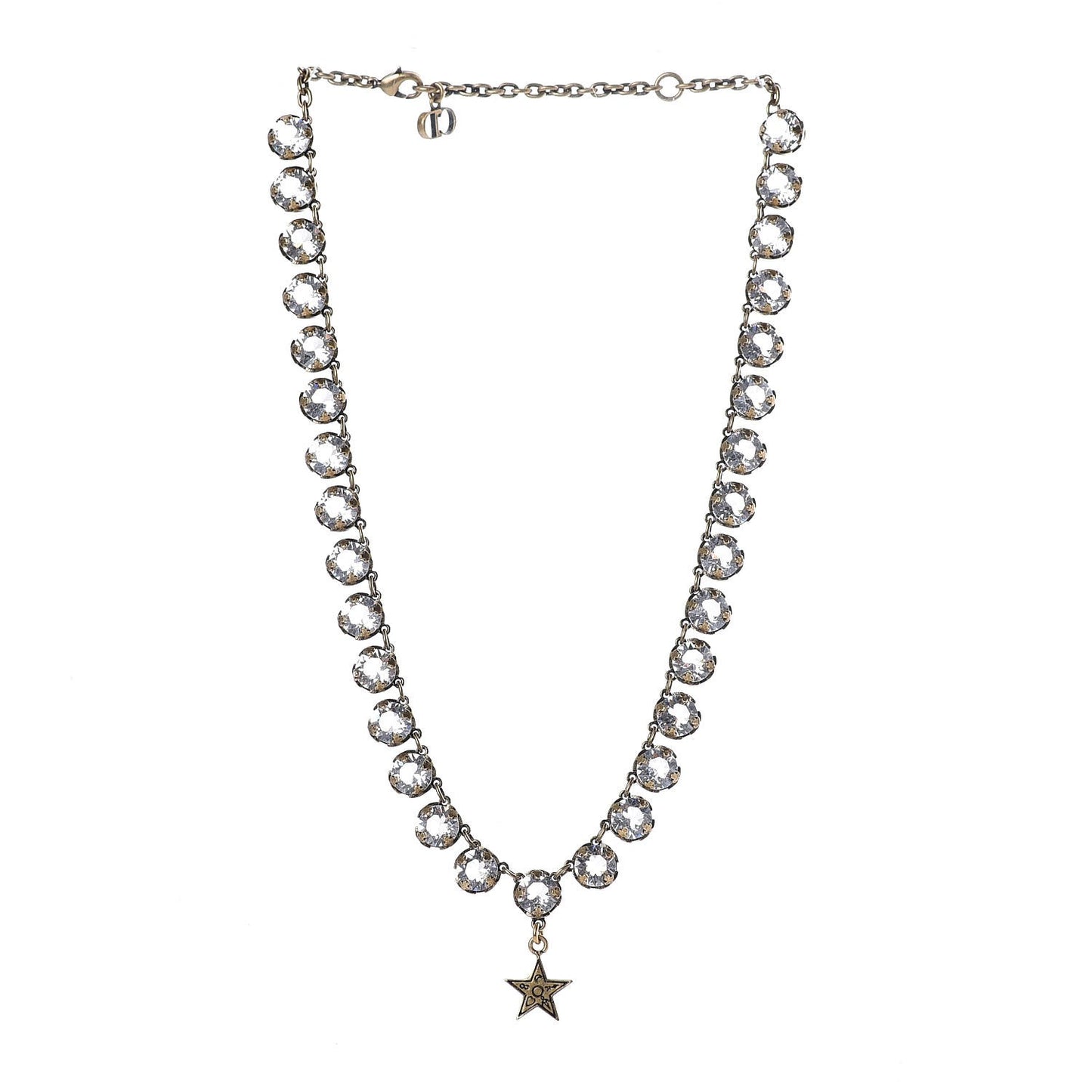 Crystal Star Necklace Gold