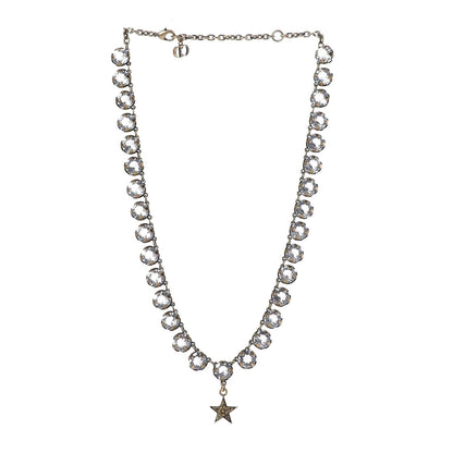 Christian Dior Crystal Star Necklace Gold 3 of 5
