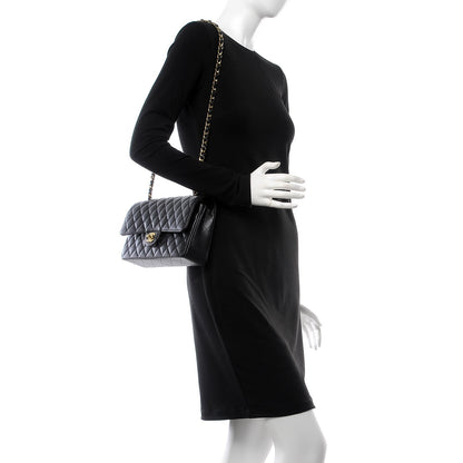 Chanel Caviar Quilted Medium Double Flap Black 2 of 8
