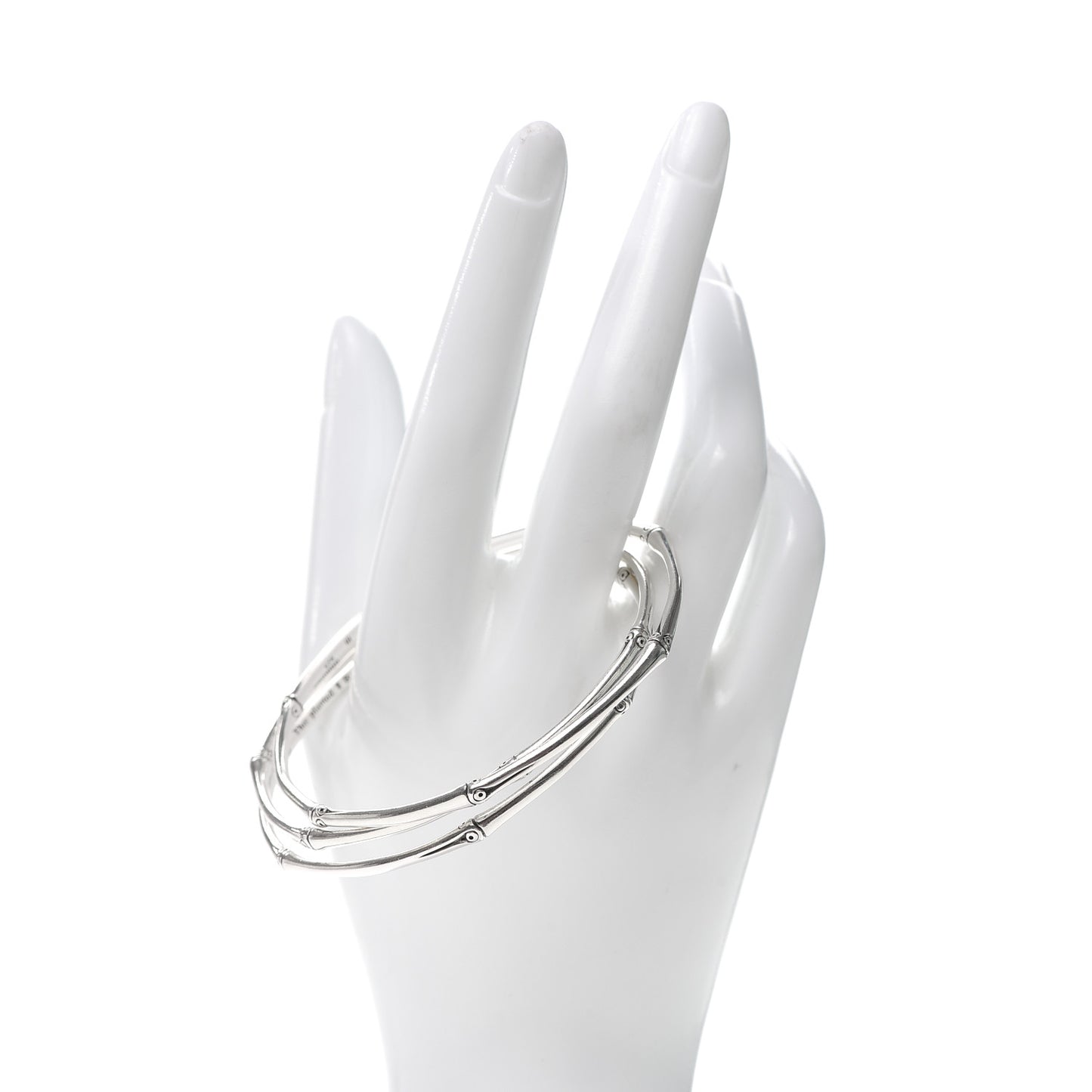 Sterling Silver Bamboo Bangle Bracelet Set of 3