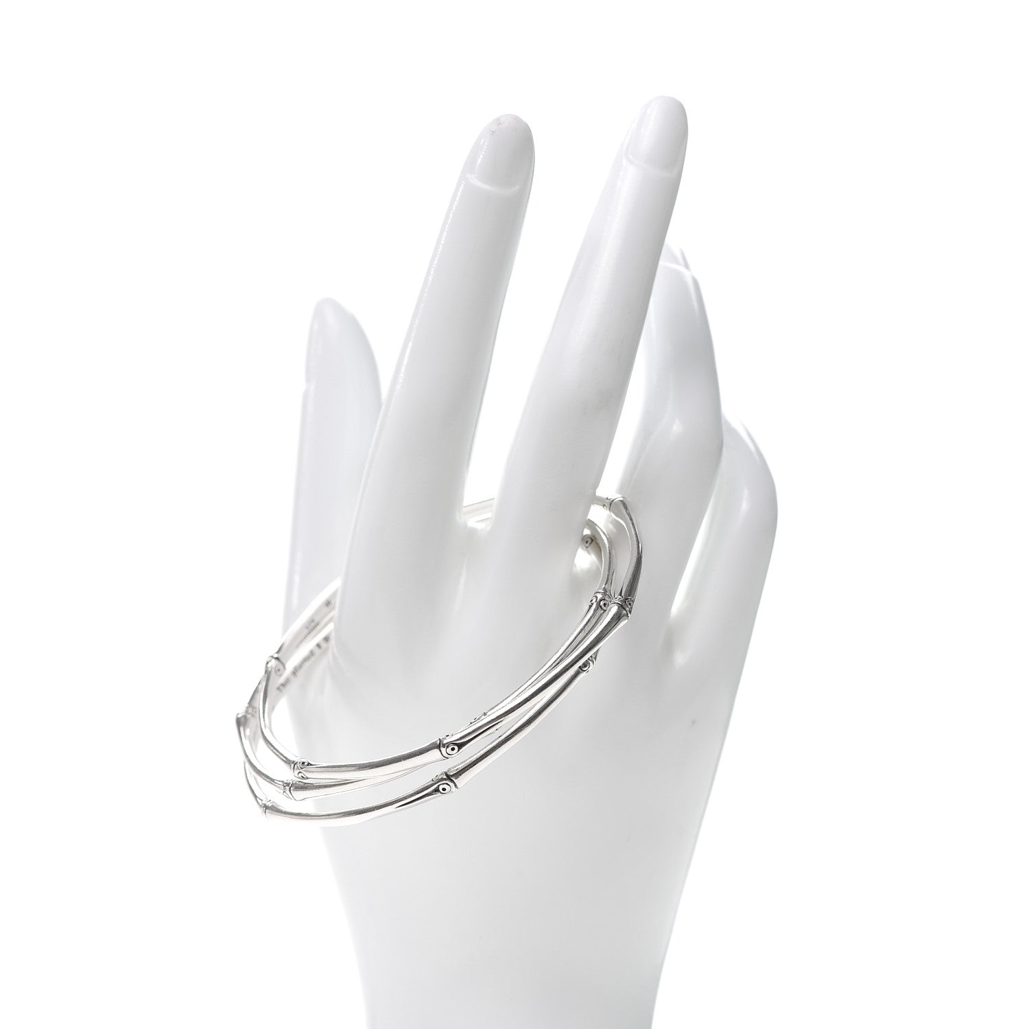 John Hardy Sterling Silver Bamboo Bangle Bracelet Set of 3 2 of 5