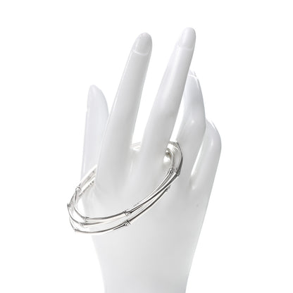 John Hardy Sterling Silver Bamboo Bangle Bracelet Set of 3 2 of 5