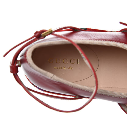 Gucci Malaga Kid Silk Hannelore Detachable Platform Slide 37 Hibiscus Red 11 of 11