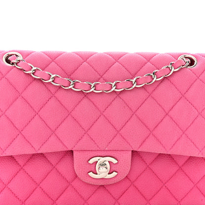 Chanel Iridescent Caviar Quilted Medium Double Flap Pink 8 of 16