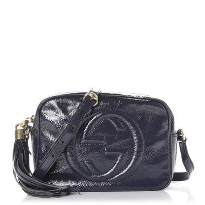 Gucci Vernice Naplack Small Soho Disco Bag Uniform Blue 1 of 10