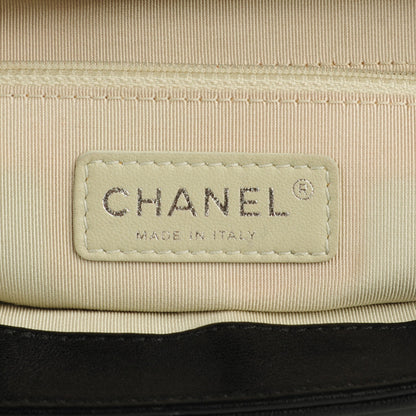 Chanel Washed Lambskin Quilted Large Chain Around Messenger Black 6 of 7