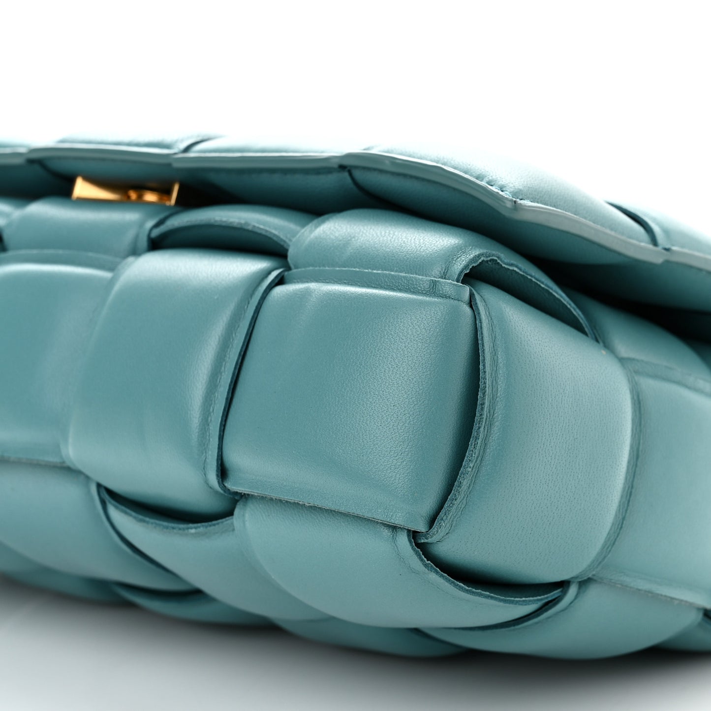 Lambskin Maxi Intreccio Padded Chain Cassette Crossbody Bag Linoleum