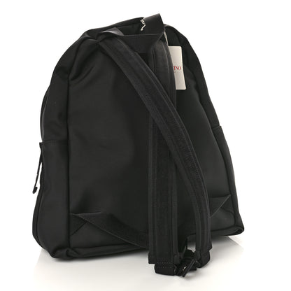 Valentino Garavani Nylon VLTN Logo Patch Backpack Black 3 of 9
