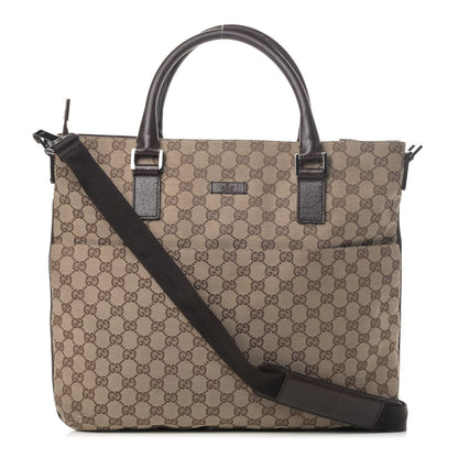 Gucci Monogram Tote Dark Brown 1 of 5
