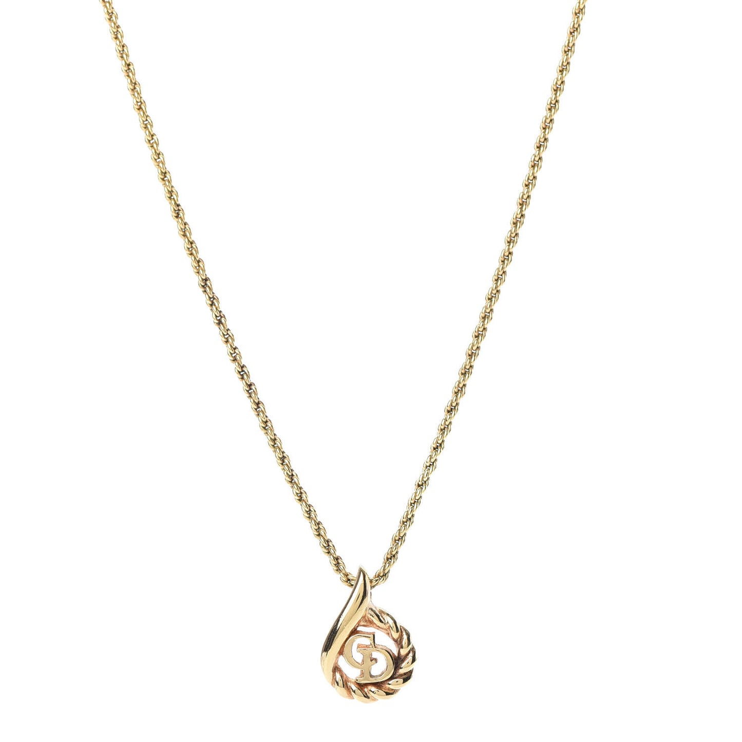 Metal Logo Necklace Gold