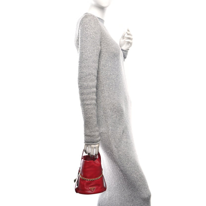 Prada Nappa Petit Sac Mini Bucket Bag Ciliegia 2 of 9