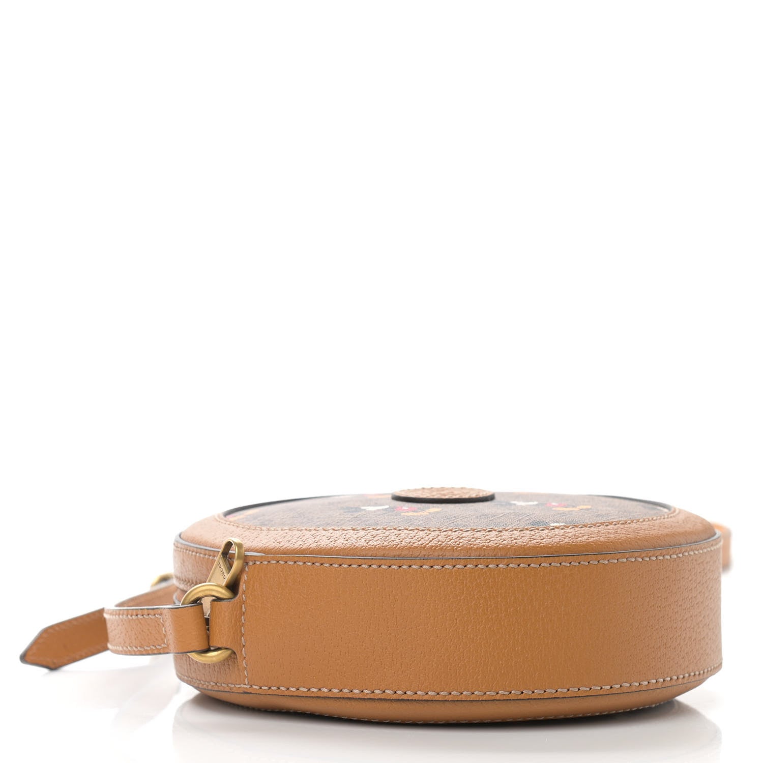 Gucci X DISNEY Mini Vintage GG Supreme Monogram Mickey Mouse Round Shoulder Bag Beige Vintage Sun Oil 4 of 11