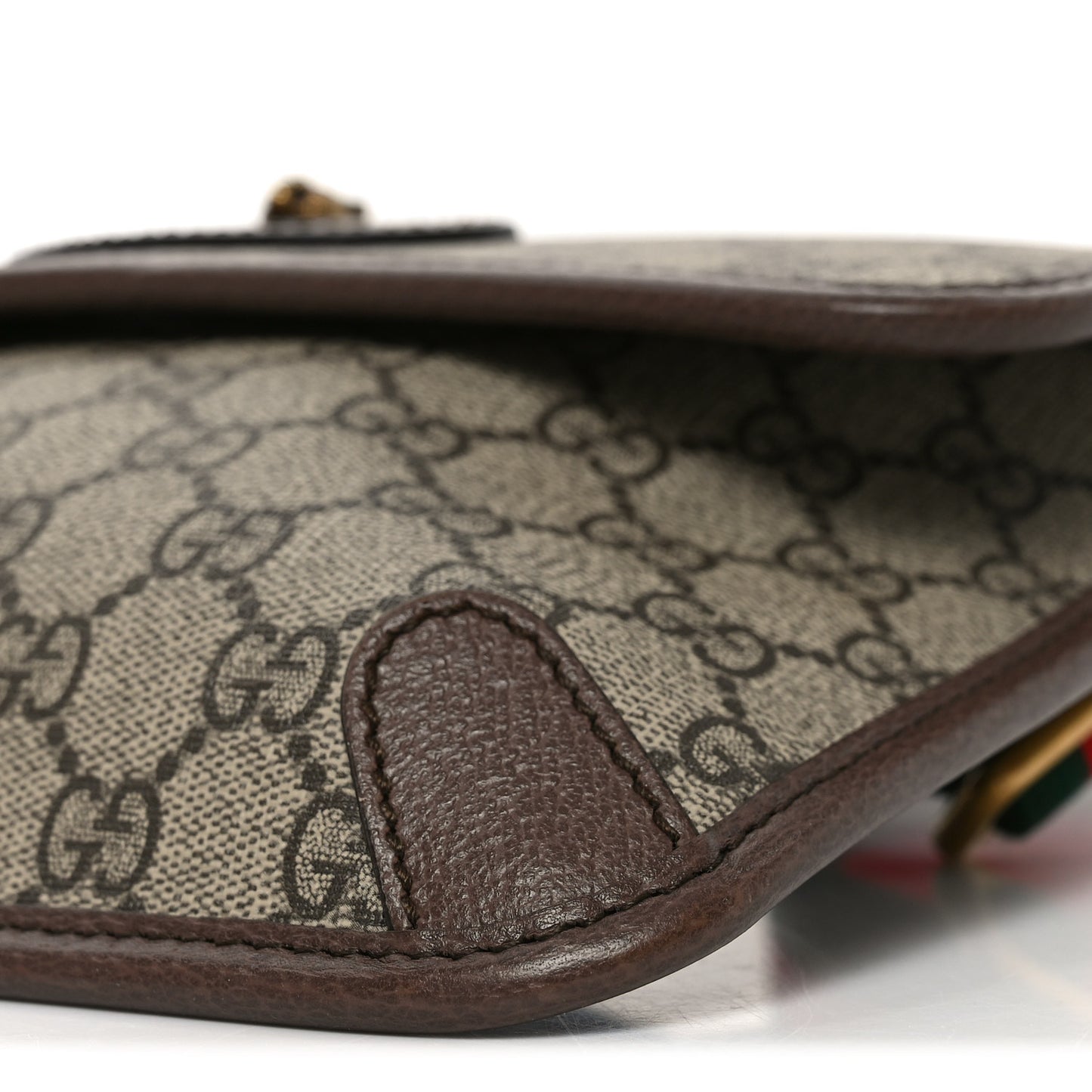 GG Supreme Monogram Neo Vintage Web Belt Bag Brown