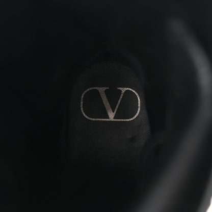 Valentino Garavani Calfskin Vlogo 30/50mm Combat Boots 39.5 Black 8 of 9