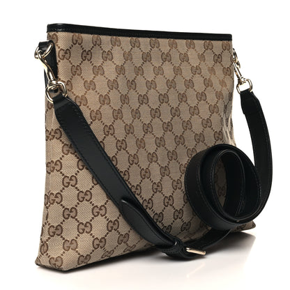 Gucci GG Monogram Web Flat Messenger Bag Black 3 of 12
