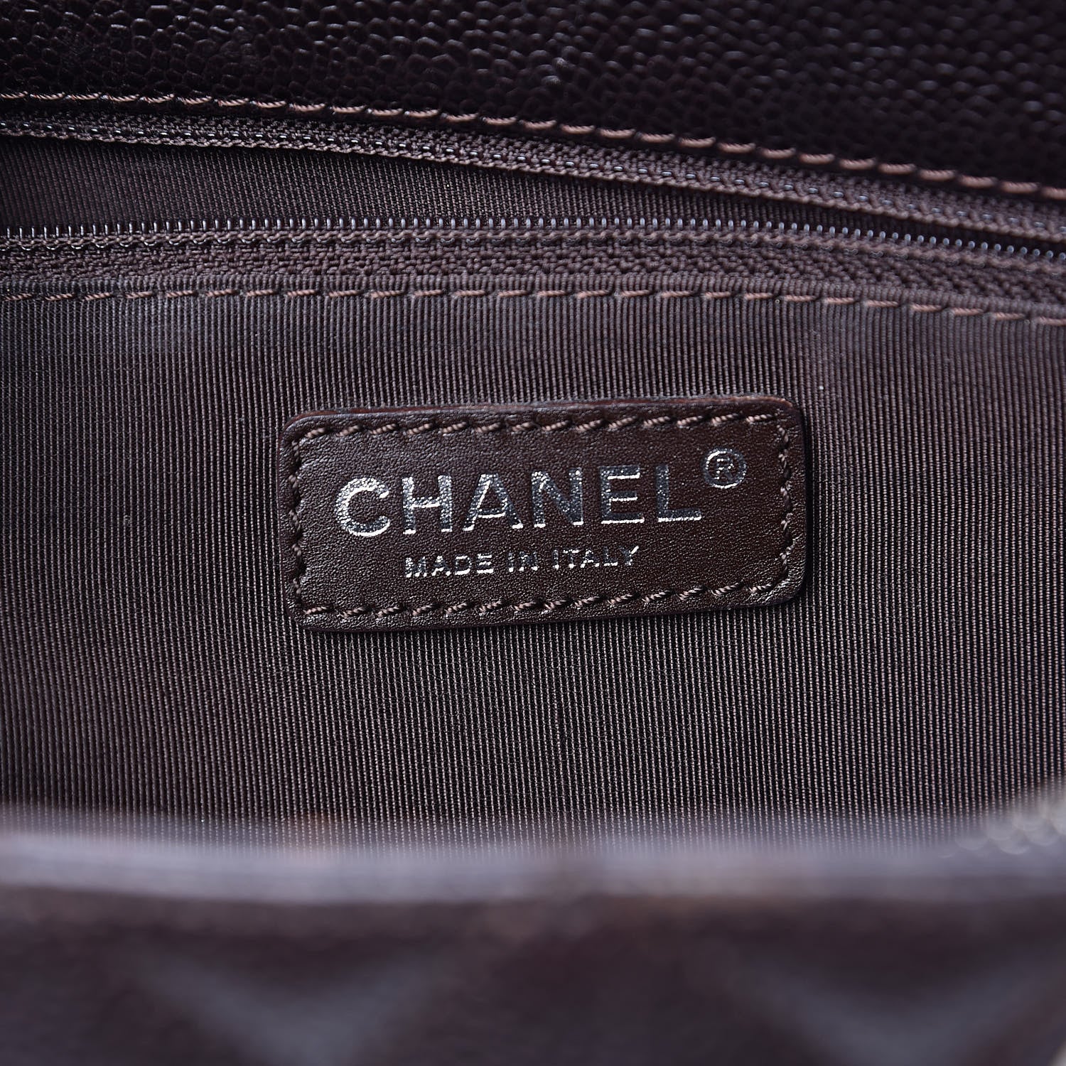 Chanel Caviar Quilted Grand Shopping Tote GST Dark Brown 6 of 19