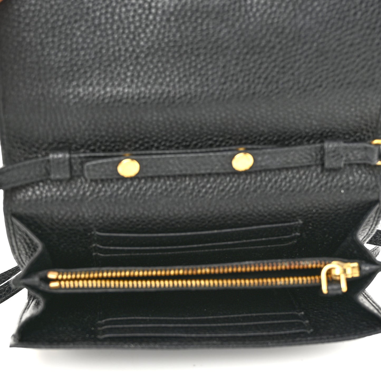 Vitello Daino Mini Crossbody Black