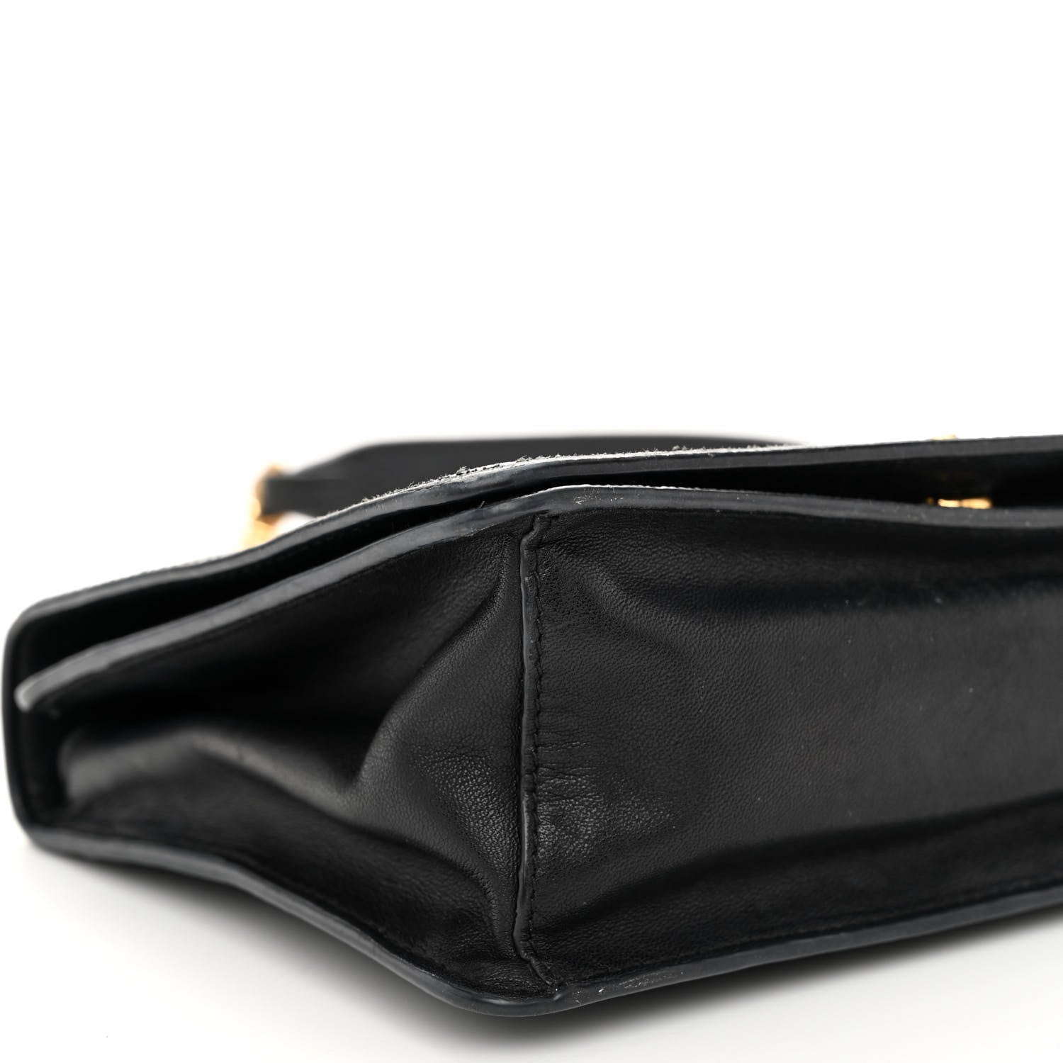 Prada Saffiano Soft Calfskin Chain Crossbody Bag Black 8 of 9