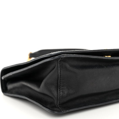 Prada Saffiano Soft Calfskin Chain Crossbody Bag Black 8 of 9