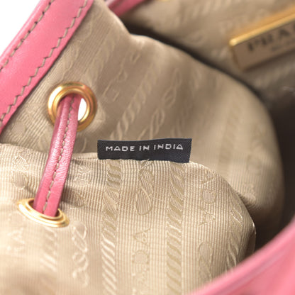 Prada Jacquard Logo Mini Bucket Crossbody Bag Corda Peonia 7 of 11