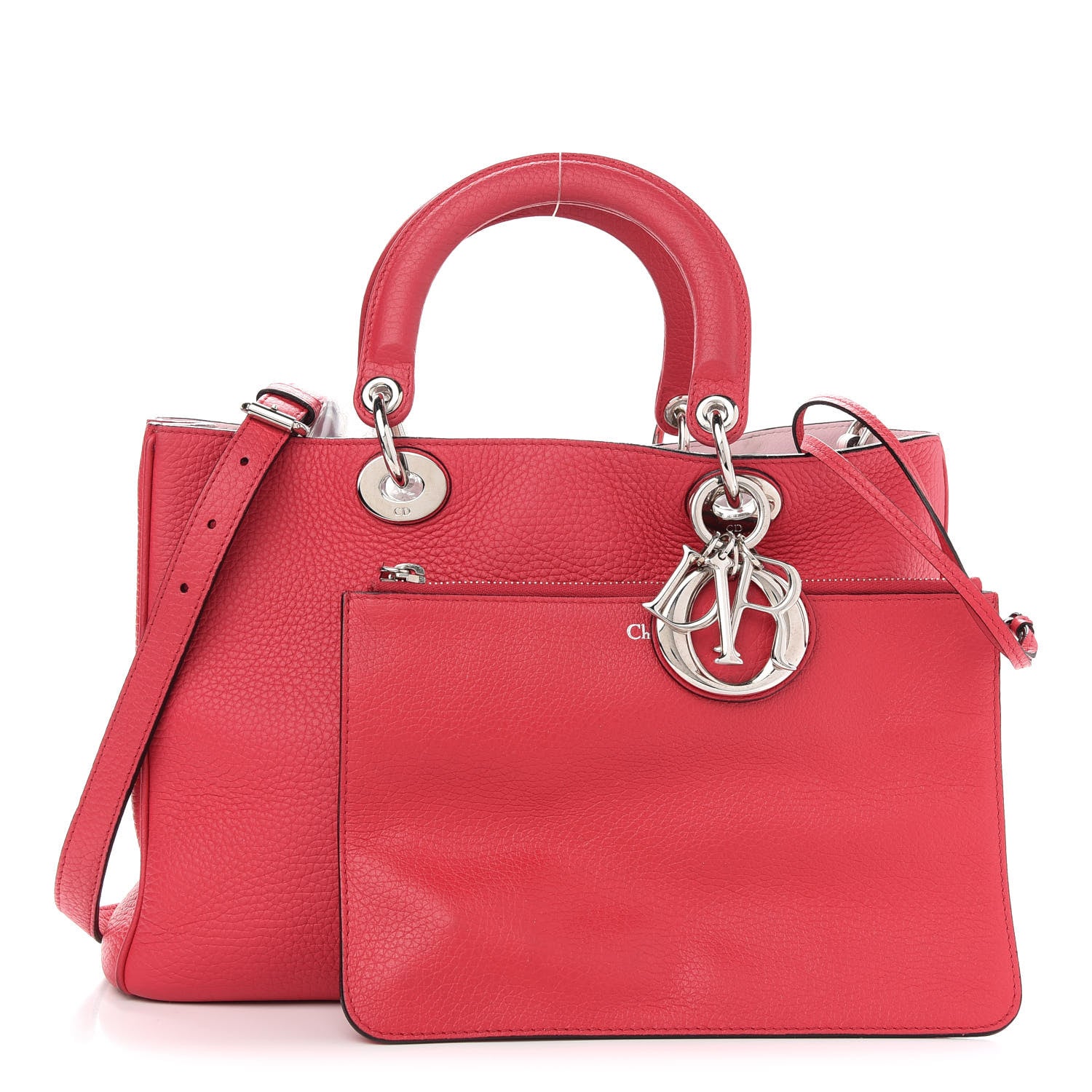 Christian Dior Calfskin Medium Diorissimo Tote Fuchsia 1 of 13