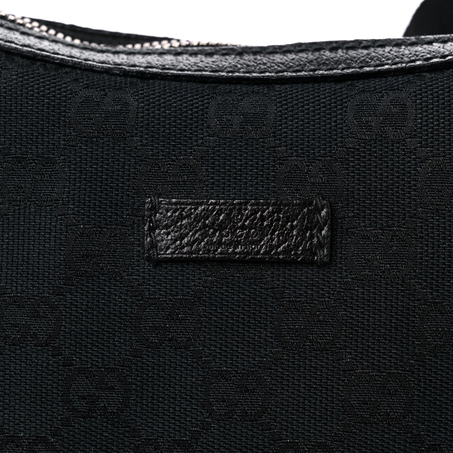Gucci Monogram Medium Half Moon Hobo Black 11 of 13
