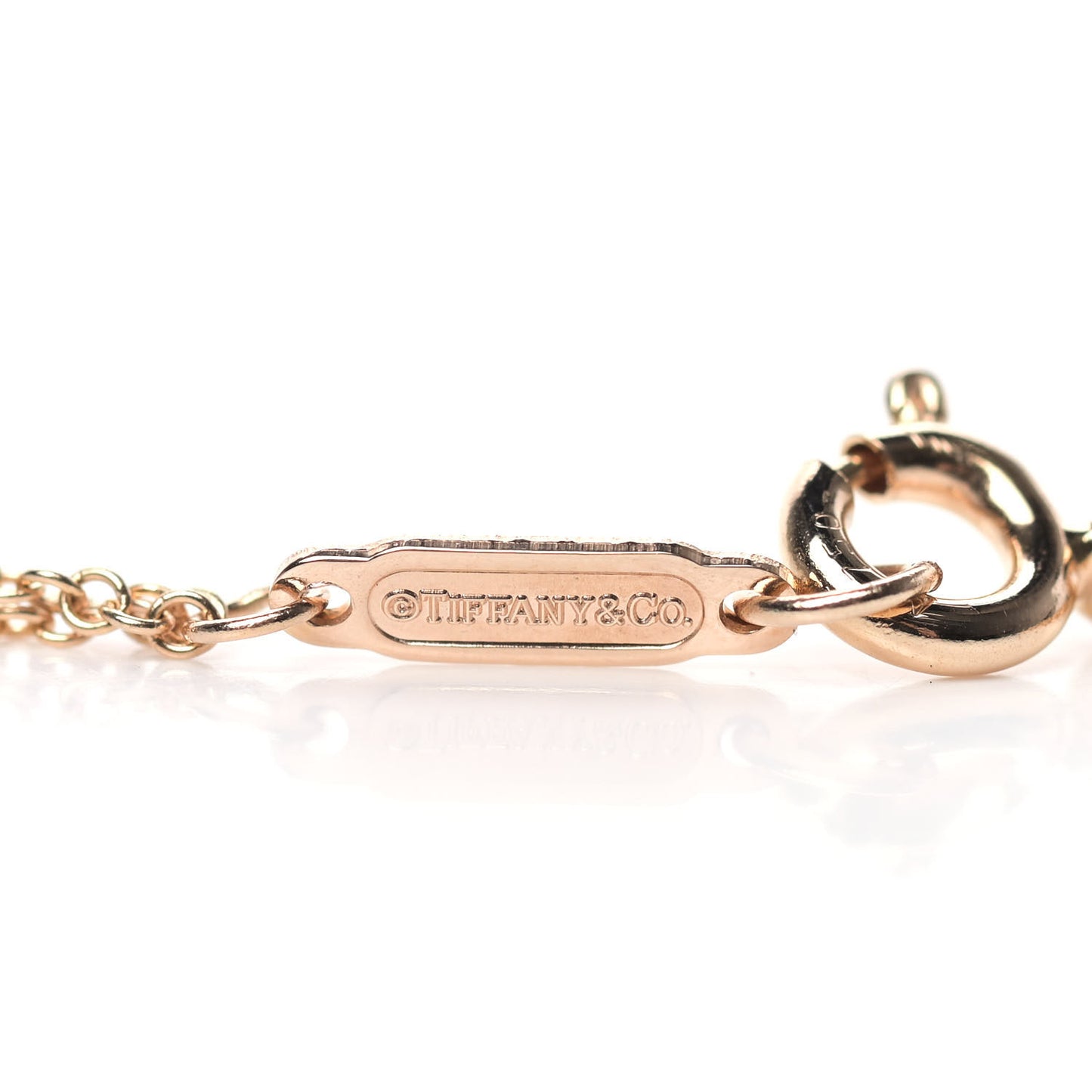 18K Rose Gold Infinity Double Chain Pendant Necklace