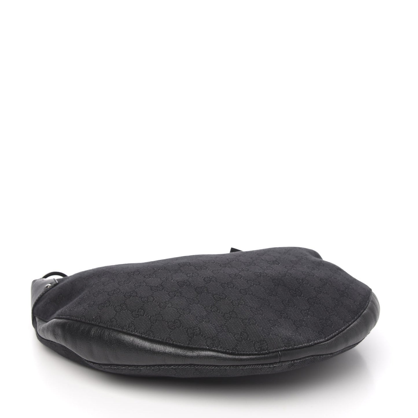 Denim Monogram Half Moon Hobo Black