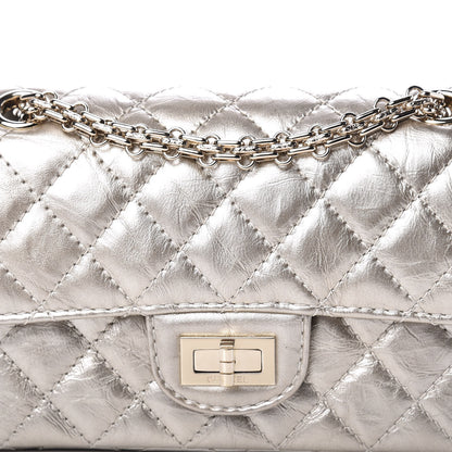Chanel Aged Calfskin Quilted 2.55 Reissue Mini Flap Silver 9 of 10