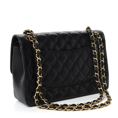 Chanel Caviar Quilted Jumbo Double Flap Black 4 of 12