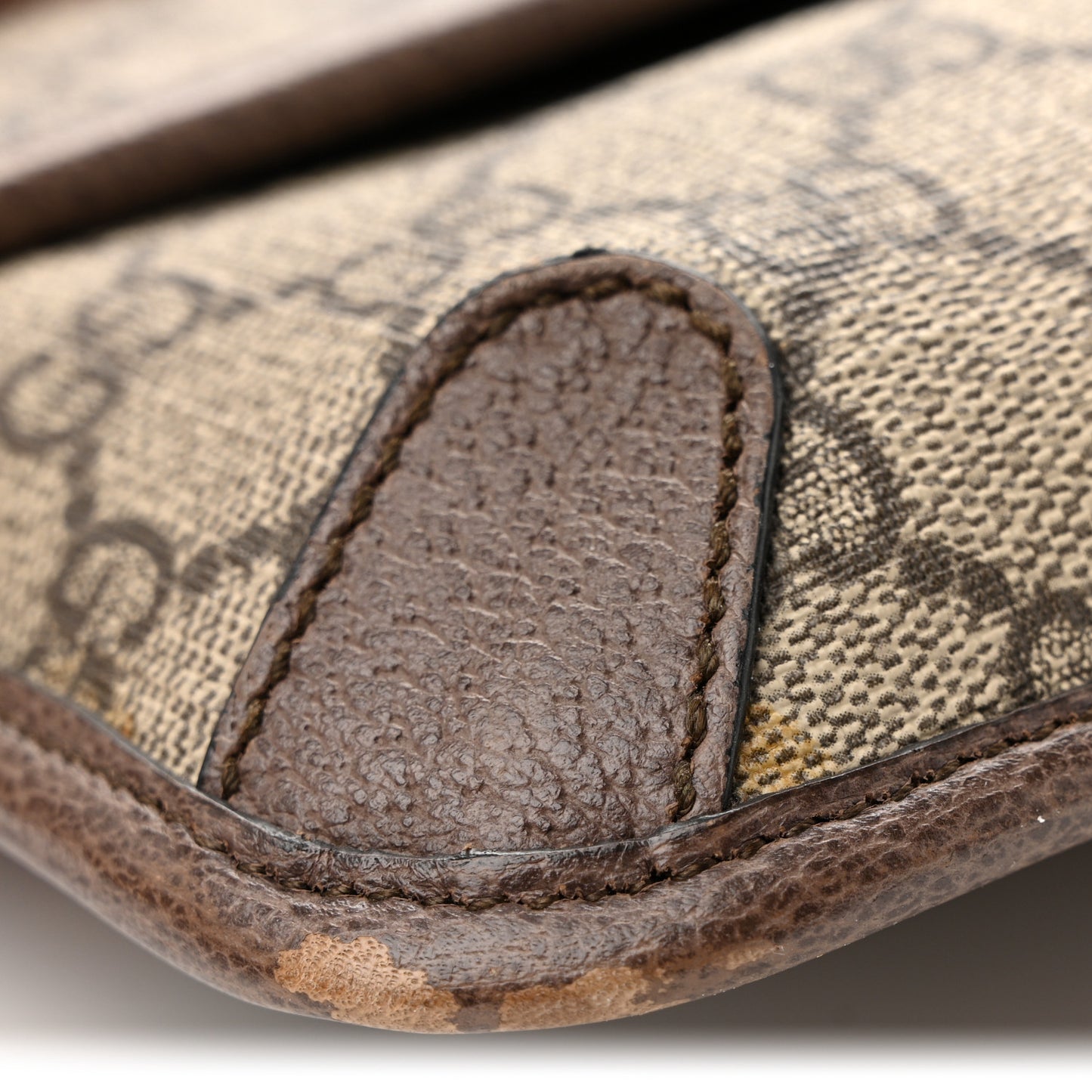 GG Supreme Monogram Neo Vintage Web Belt Bag Brown