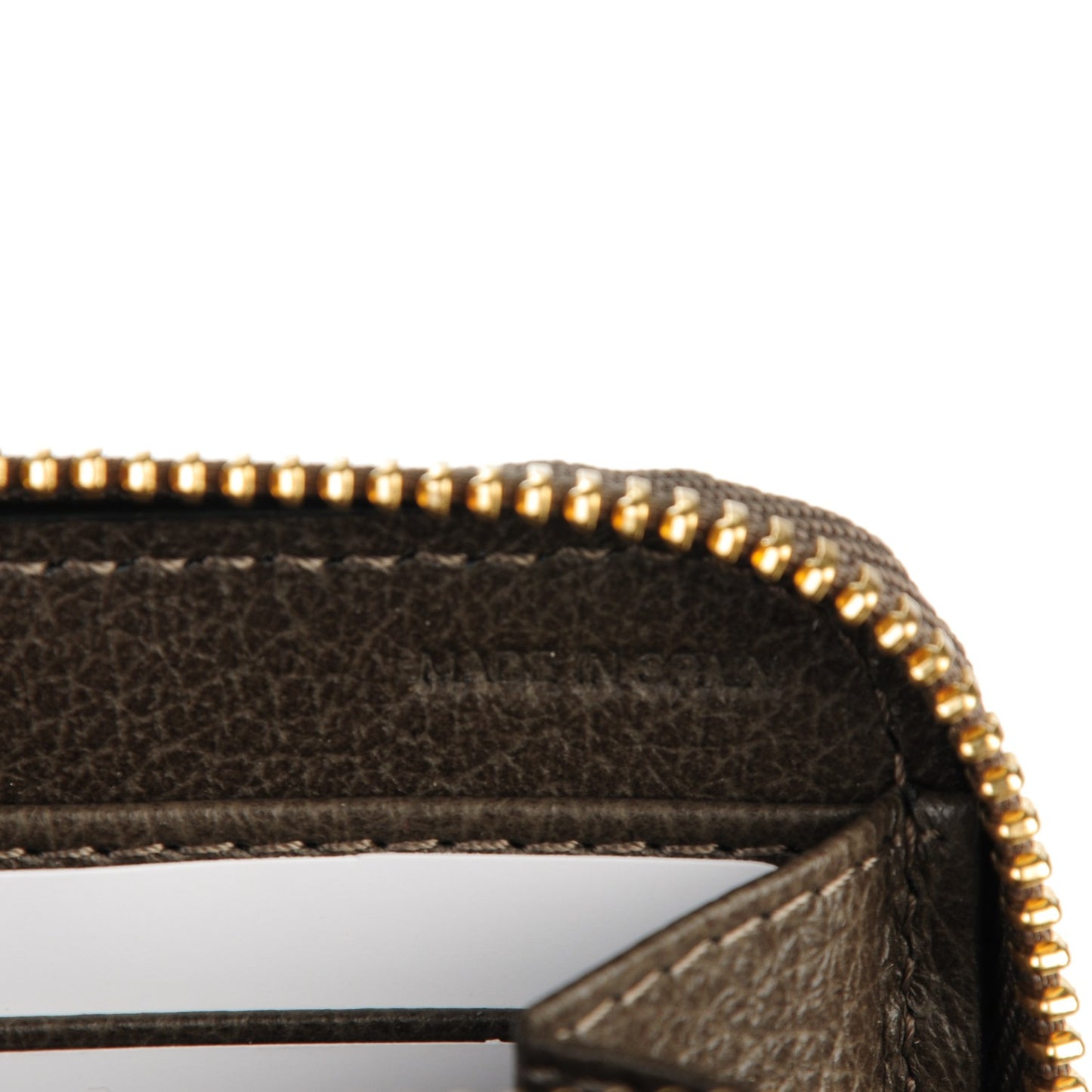 Grained Calfskin Paraty Long Zip Around Wallet Rock
