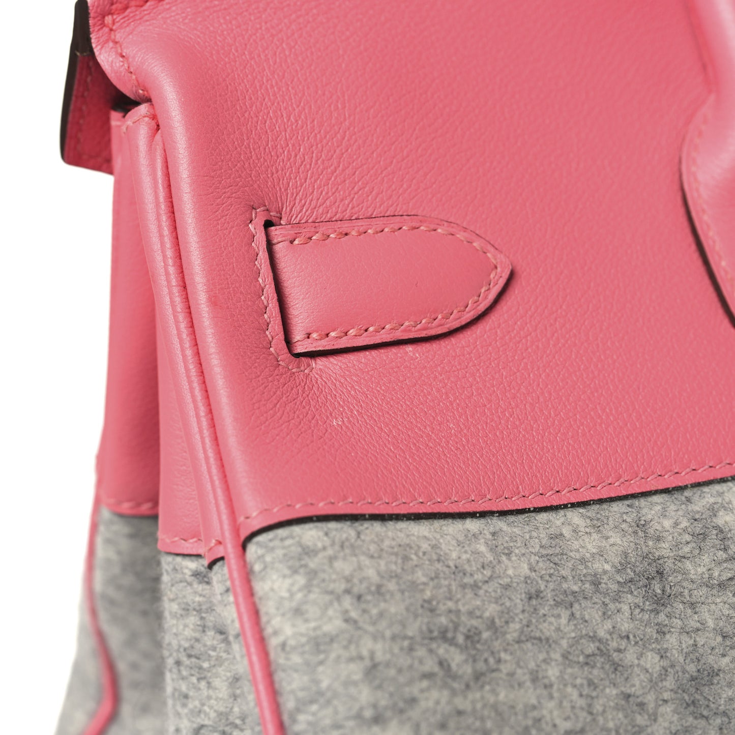 Evercolor Todoo Feutre HAC Birkin 40 Gris Clair Rose Azalee