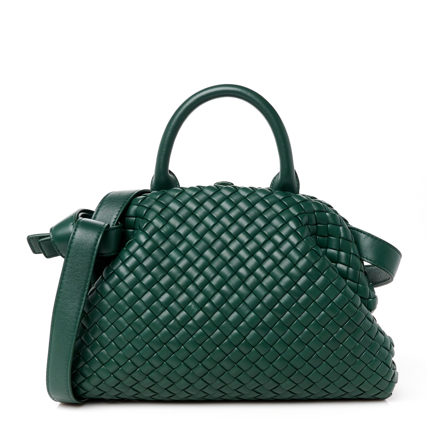 Nappa Intrecciato Small Padded The Handle Tote Raintree