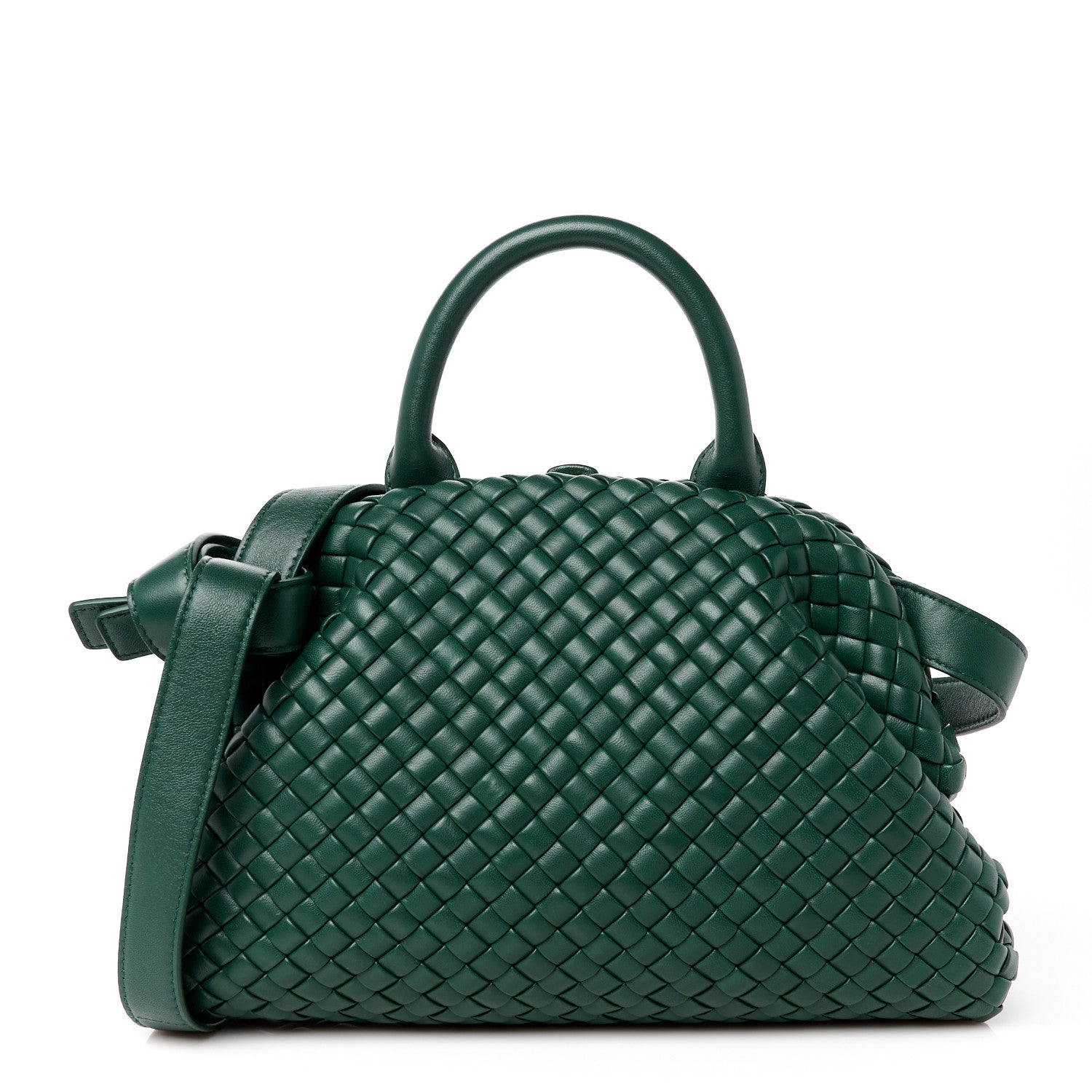 Bottega Veneta Nappa Intrecciato Small Padded The Handle Tote Raintree 1 of 10