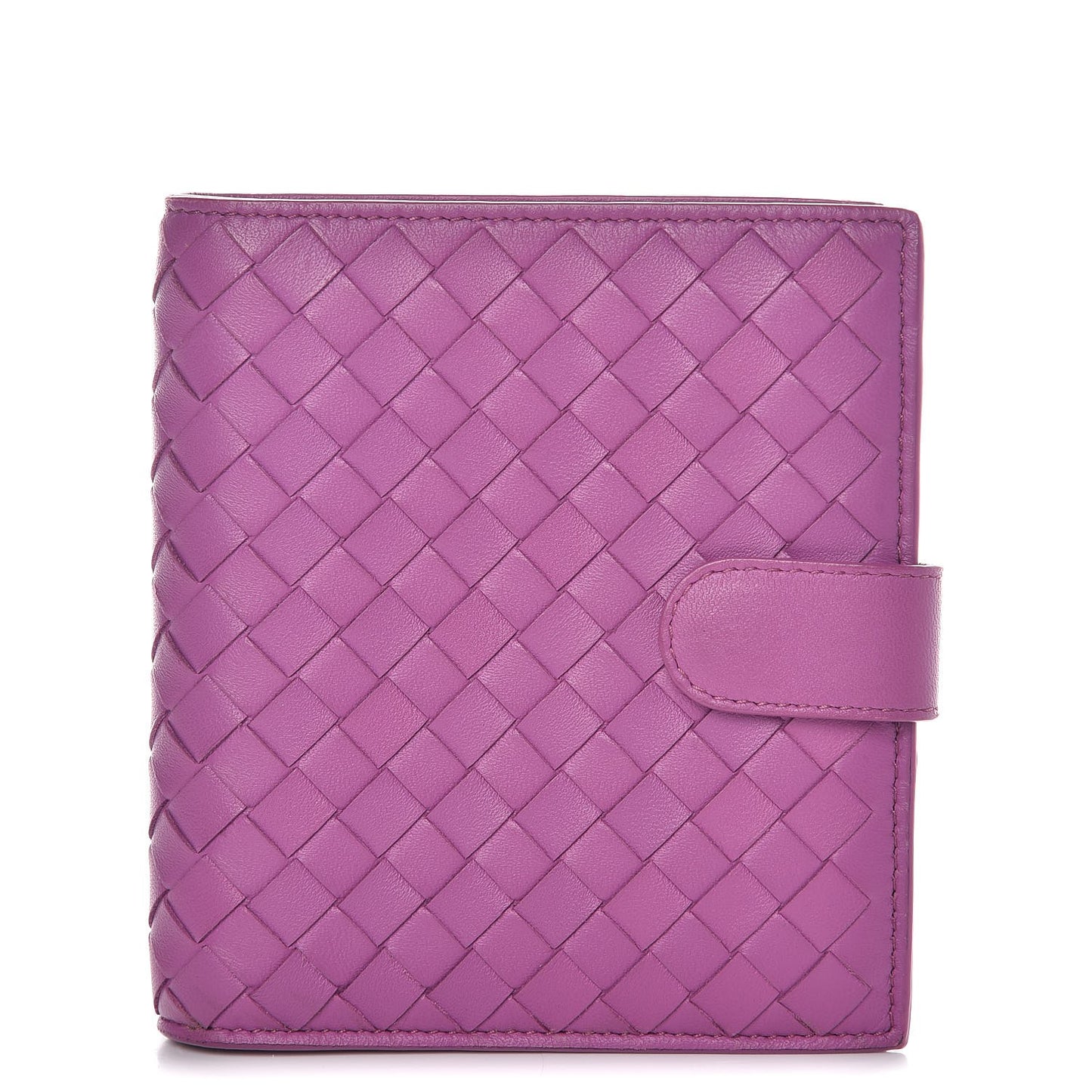 Nappa Intrecciato French Flap Wallet Peony