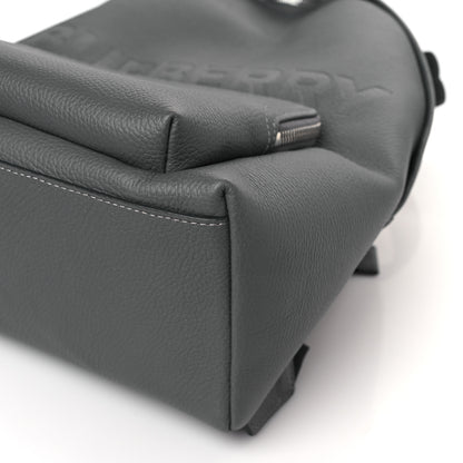 Burberry Calfskin Logo Embossed Backpack Charcoal Grey 9 of 9