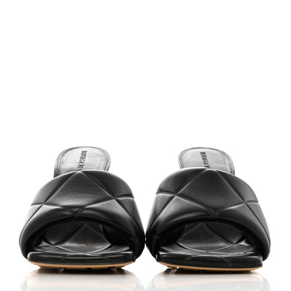 Bottega Veneta Nappa Quilted Rubber Lido Mule Sandals 40 Black 2 of 9