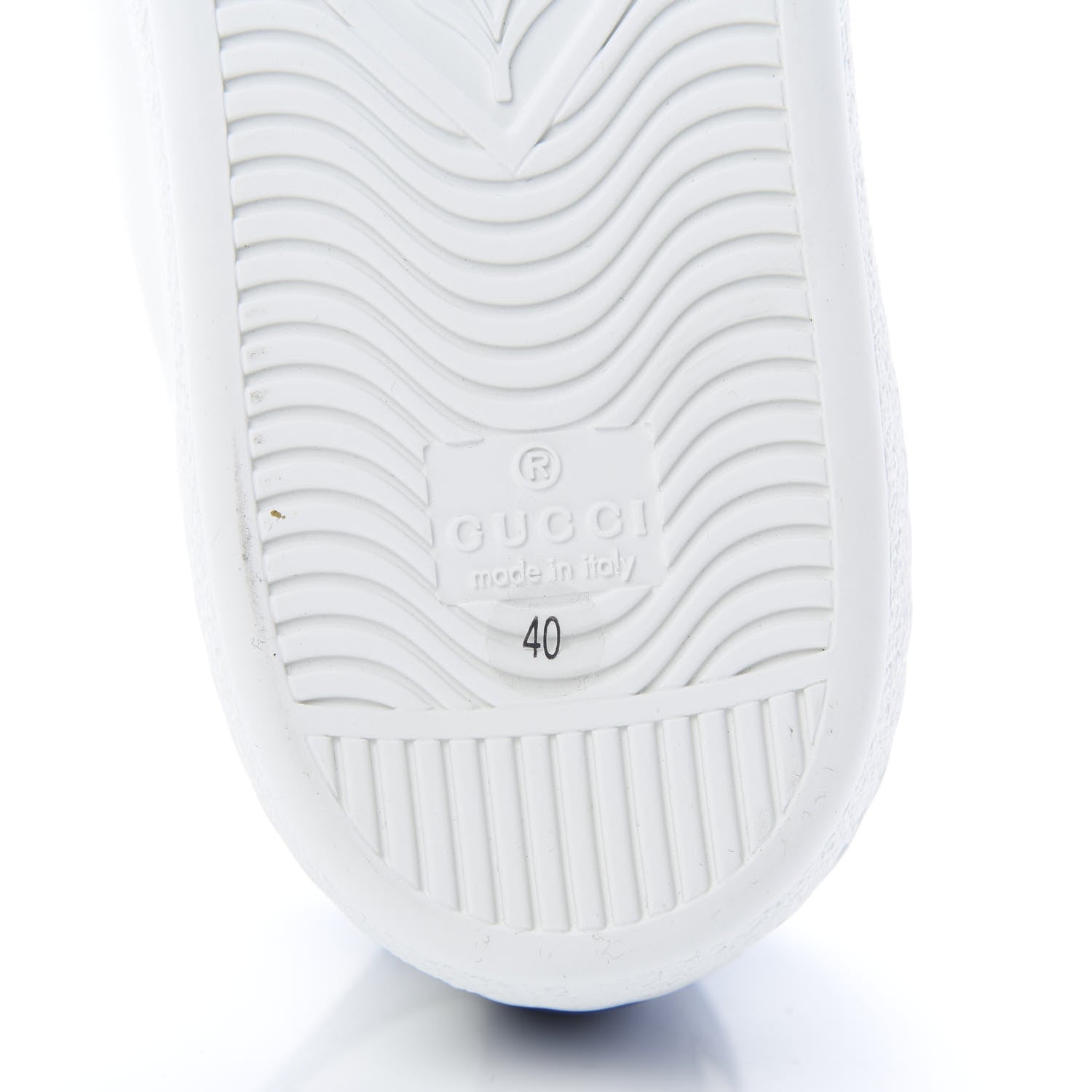 Gucci Calfskin Miro Soft Tennis Embroidered Womens Ace Sneakers 40 White Rio Blue 6 of 7
