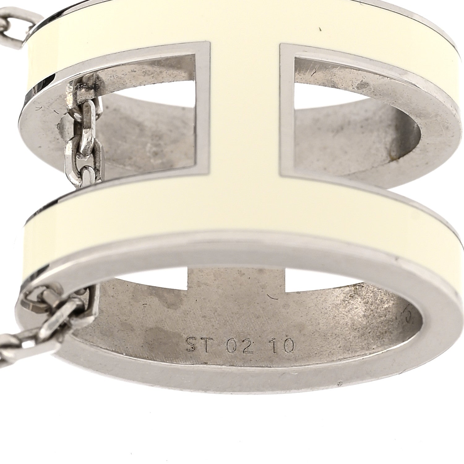 Hermes Palladium Pop H Pendant Necklace White 6 of 7