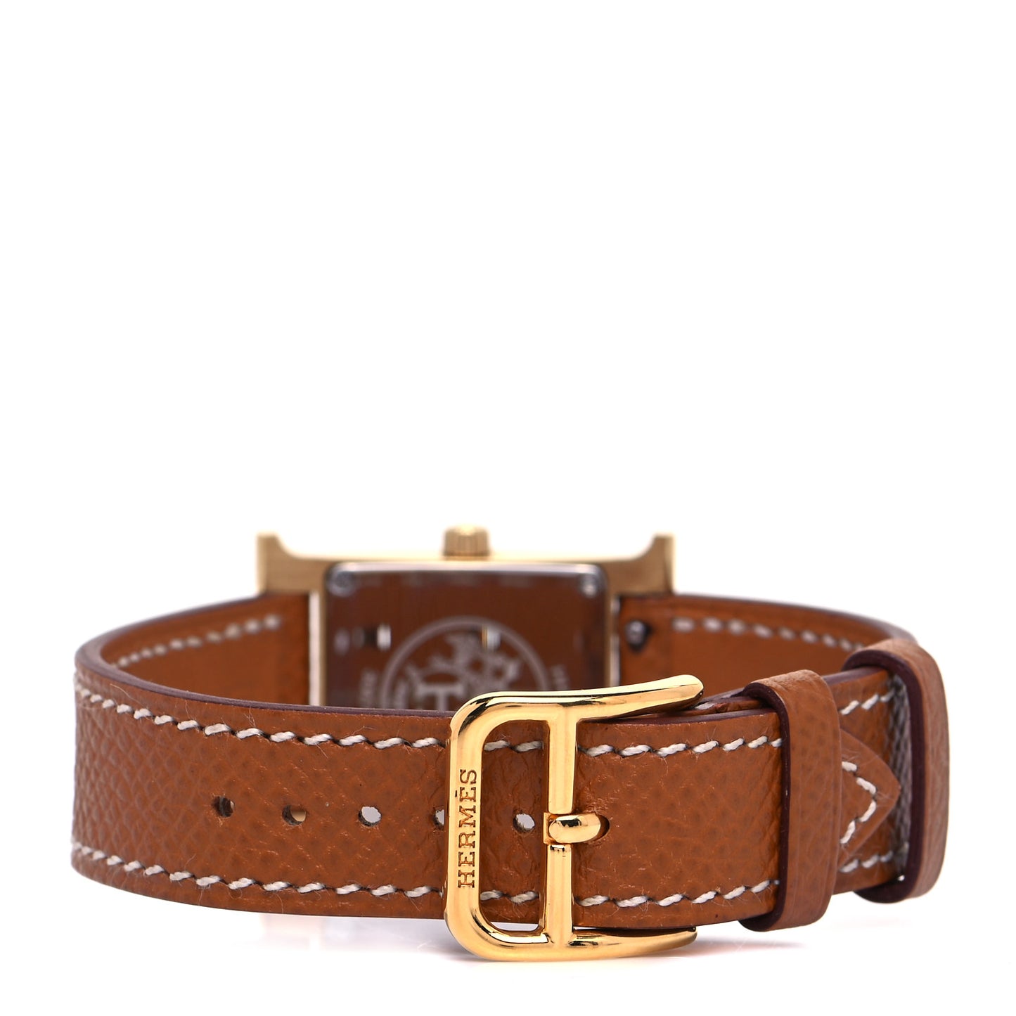 Stainless Steel Epsom 21mm Heure H Hour Quartz Watch Gold