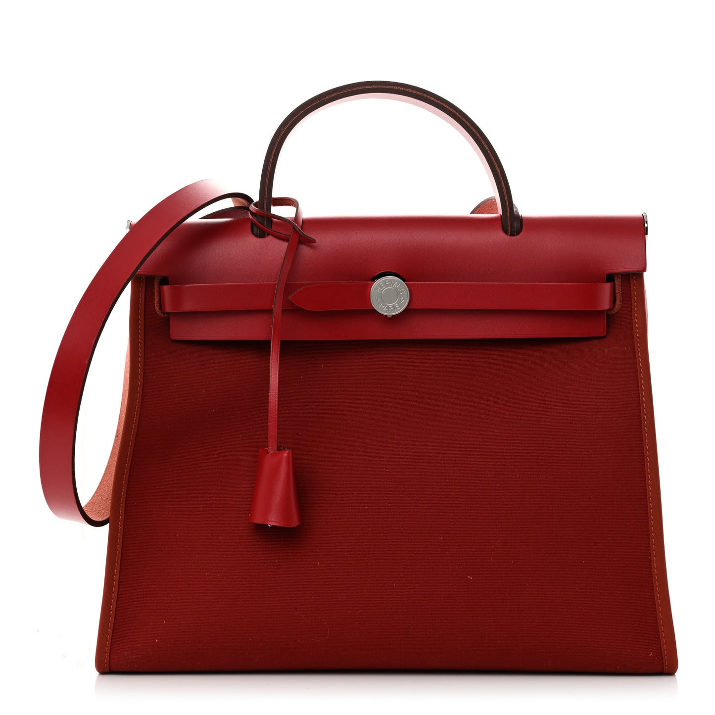 Toile Officier Vache Hunter Verso Herbag Zip 31 PM Rouge Venetian Rouge Piment Rose Extreme