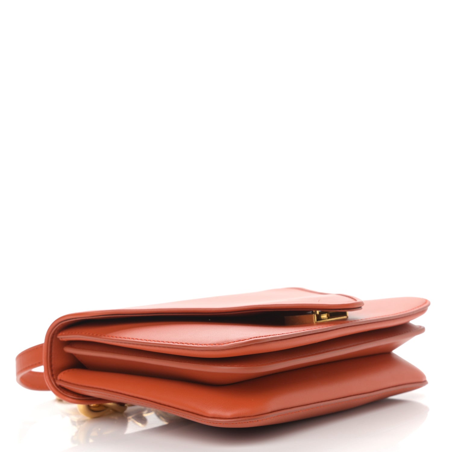 Bottega Veneta Calfskin Mount Envelope Bag Maple 4 of 10