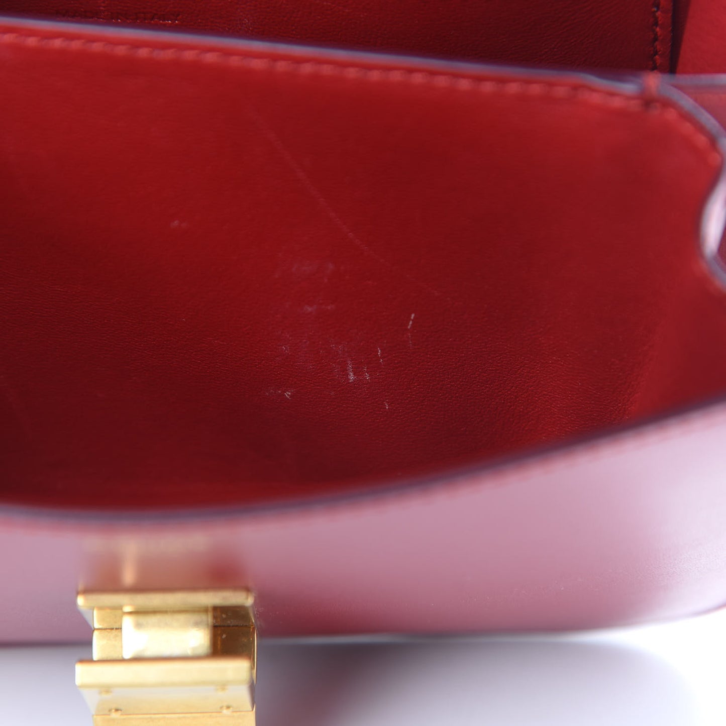 Box Calfskin Teen Classic Box Flap Bag Red
