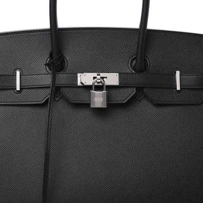 Hermes Madame Calfskin Birkin Sellier 35 Black 8 of 11