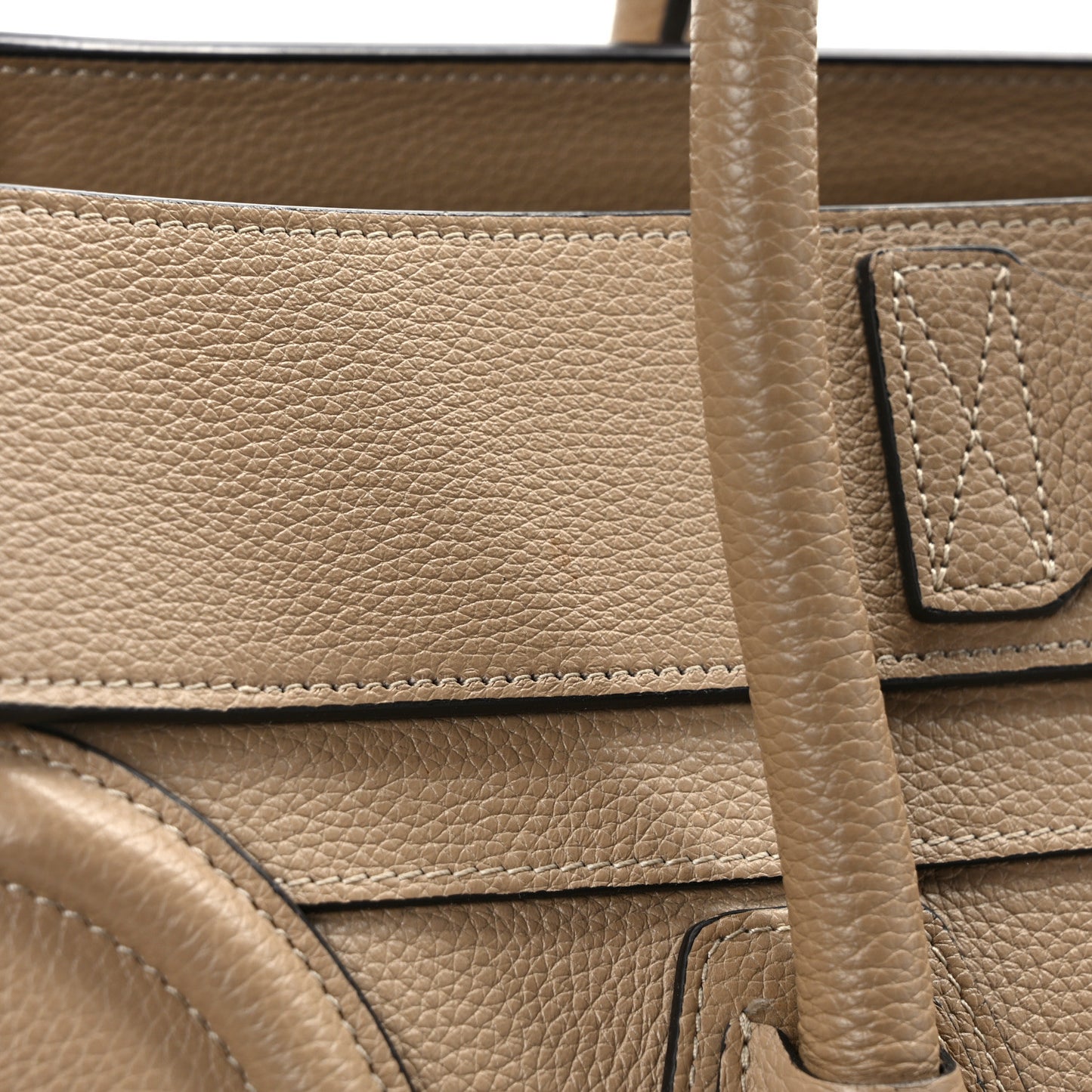 Drummed Calfskin Mini Luggage Dune