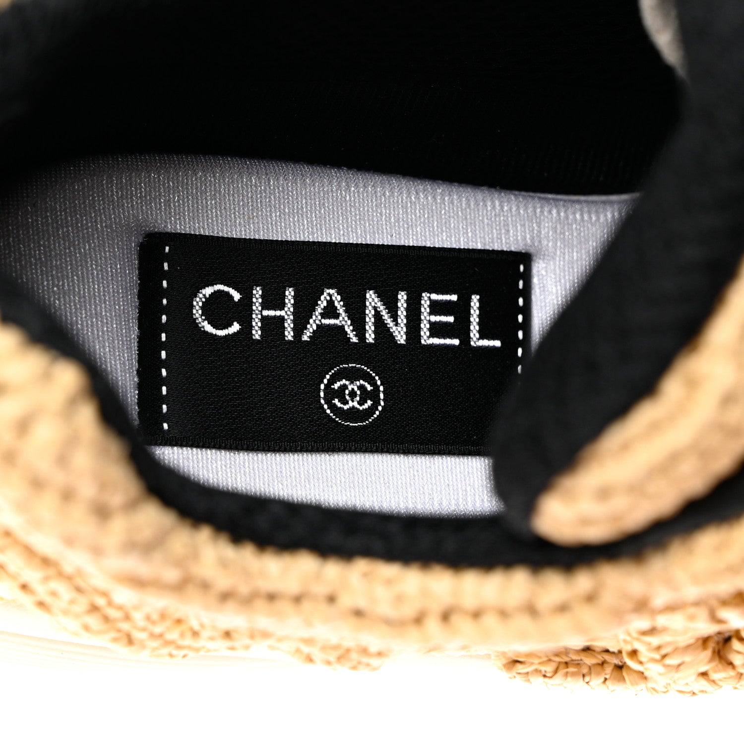 Chanel Braided Raffia Womens CC Sneakers 36 Beige 7 of 9