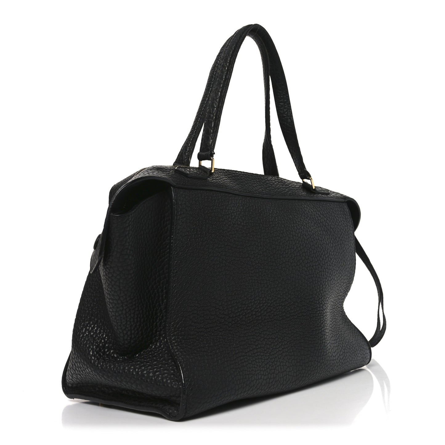 Bullhide Calfskin Medium Ring Bag Black