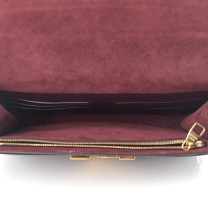 Louis Vuitton Calfskin Chain Louise GM Amarante 4 of 17
