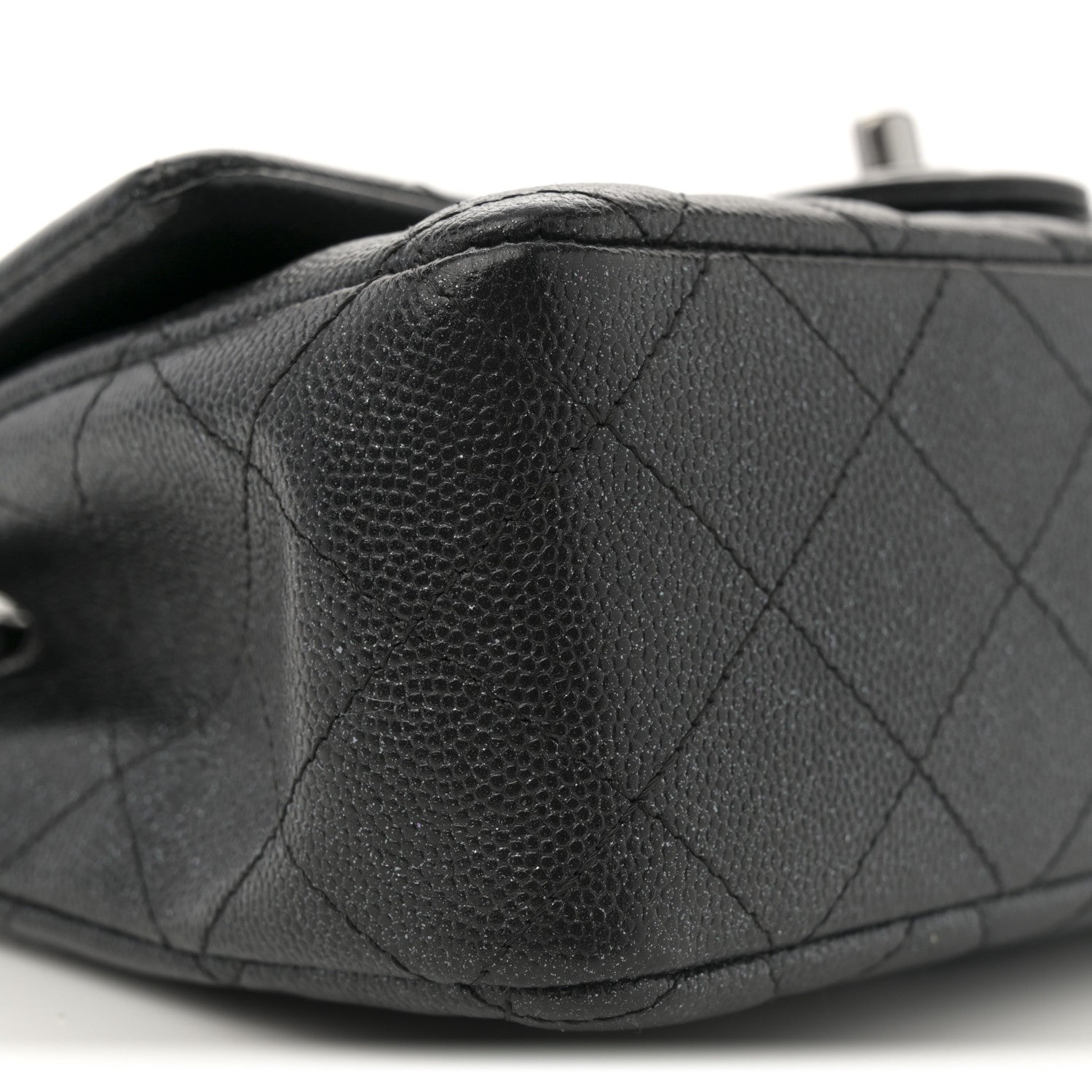 Chanel Iridescent Caviar Quilted Mini Rectangular Flap Black 9 of 10